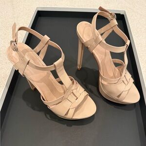 Elegant Nude Strappy Heels by Mix No. 6